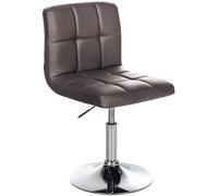 CLP Taburete Bajo Palma V2 En Simil Cuero I Silla Lounge Regulable En Altura & Giratoria I Butaca De Salón Moderna & Acolchado, Color:marrón