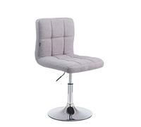 CLP Taburete Bajo Palma V2 Tapizado en Tela I Silla Loungue Regulable en Altura & Giratoria I Taburete Acolchado & Elegante I Color:, Color:Gris