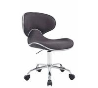 Taburete con Ruedas Las Vegas V2 Tapizado En Tela I Taburete De Trabajo Regulable En Altura I Silla De Escritorio Moderna & Ligera I Color:, Color:Gris Oscuro