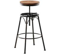 CLP Taburete De Bar Beam En Estilo Industrial I Taburete Vintage Regulable En Altura I Taburete Retro con Asiento De Madera I Color:, Color:Bronce