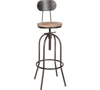 CLP Taburete de bar industrial regulable en Metal Bronce