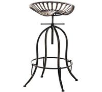 CLP Taburete de bar industrial regulable en Metal Bronce