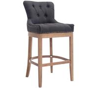 CLP Taburete de Bar Lakewood Funda de Tela I Taburete de Bar tapizado I Estructura de Madera, Color:Gris Oscuro