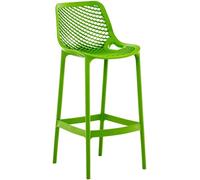 CLP Taburete de jardín Resistente al Clima Air, Silla de jardín con Respaldo, Taburete de Barra Resistente a UV de plástico fácil de cuidar, Color:Verde Claro