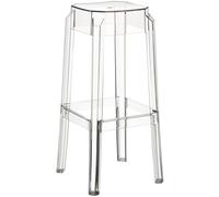 CLP Taburete Outdoor Fox con Estructura De Polipropileno I Silla Alta con Reposapiés I Taburete De Terraza 160 kg Cap. Máx. De Carga I Color:, Color:Transparente