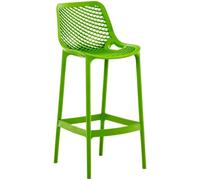 CLP Taburete para exterior con Resplado en Plástico Verde