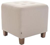 Taburete bajo pharao tela crema 45x45x46 cm