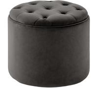 Taburete pantin de terciopelo gris 44x44x42 cm