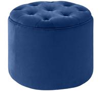 Taburete pantin de terciopelo azul 44x44x42 cm