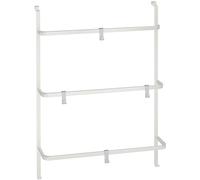 CLP Toallero para Colgar Lenexa I Toallero para Colgar sin taladrar I Toallero de Tres Niveles con Cuatro Ganchos I de Metal, Color:Blanco