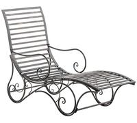 CLP Tumbona de jardín Amiens en Hierro con reposabrazos I Silla Decorativa rústica para Exterior o Interior, Color:Bronce