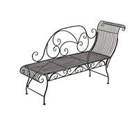 CLP Tumbona de Jardin Karma en Estilo Rústico I Banco en Diseño Chaiselongue I Tumbona de Jardín Exterior I Banco de Exterior de Hierro I Color:, Color:Bronce