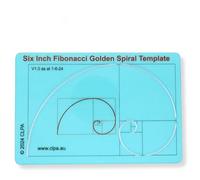 CLPA Plantilla de espiral Fibonacci para dibujar y dibujar: una herramienta de dibujo en espiral Fibonacci para artistas permite la aplicación sencilla de la proporción dorada o divina para diseño