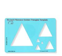 CLPA Plantilla de triángulo para dibujar y dibujar: una herramienta de dibujo triangular inspirada en Fibonacci para artistas permite la aplicación sencilla de la proporción dorada o divina para el