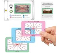 CLPA Visor de Punto de Fuga: cuadrículas de composición del tamaño de una Tarjeta de crédito para Video, fotografía y Arte en 4:3, 3:2 y 16:9