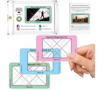 CLPA Visor Diagonal Cuadrado: cuadrículas de composición del tamaño de una Tarjeta de crédito para Video, fotografía y Arte en 4:3, 3:2 y 16:9