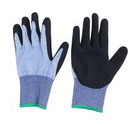Clphendorine Cut Resistant Work Gloves A7 Grade, Steel Wire Reinforced Safety Gloves, Non Slip Oil Proof Mechanics Gloves with Frosted Nitrile Coating for Kitchen, Butchery and Woodworking (SG)