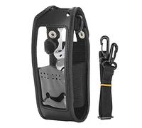 Clphendorine Funda Protectora de Cuero sintético para walkie-Talkie, Compatible con Anytone AT-D878UV / AT-D878UV Plus; Estuche para Radio bidireccional con Parte Frontal Transparente y cordón