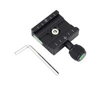 Clphendorine Placa de liberación rápida con Abrazadera de Metal para Cabezal de Bola de trípode Arca Swiss RRS BENRO, Fabricada en Aluminio mecanizado por CNC con roscas de 1/4" - 20 y 3/8" -