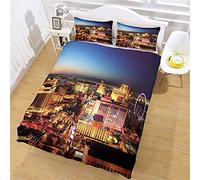 CLQPYQ Funda Nordica Cama 90, Juego de Ropa de Cama de Invierno 150x200cm Ciudades Europeas, 3 Piezas Funda de Nórdica de Microfibra y 2 Fundas de Almohada, con Cremallera