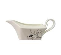 CLQYXRMVC Juego de salseras Sartén de Porcelana de Hueso con Borde Dorado y Forma de Salsera con asa, Jarra de Leche for el hogar Salsera con Tapa