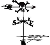 CLSDRHX Camiseta Vanana Paleta Soporte Metal Weathervane Camino Techo Viento Monte de Esqueleto mecánico al Aire