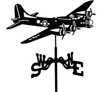 CLSDRHX Indicador dirección Viento Acero Inoxidable Vele meteorológica con Soporte Techo, Herramientas medición meteorología Decoraciones Metal de jardín