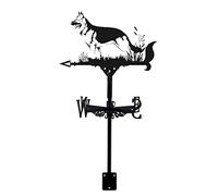 CLSDRHX Metal Weatherervane Vane para jardín Creativo alemán Weathercock Pastor pastoreo Collie Indicador dirección de Viento