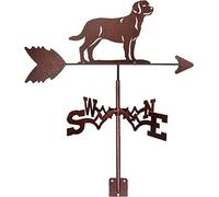 CLSDRHX Palabra del Pastor Sabueso Vele Granja Montaje en Techo indicador dirección Viento Creativo con Recubrimiento contra la riega para el Soporte de Metal al Aire Libre