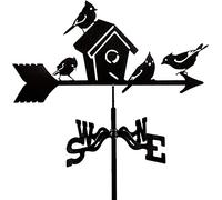 CLSDRHX Vaquero Acero Inoxidable para jardín Creativo Nido de pájaros meteorólogo jardon estaca Viento del Clima