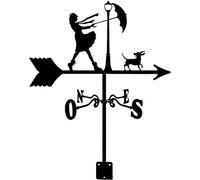 CLSDRHX Véana meteorológica, Animal meteorólogo con Montaje en Techo indicador dirección del Viento, jardín meteorología Retro Metal, decoración Creativa Acero Inoxidable hogar Adornos para el Patio