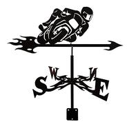 CLSDRHX Voya Metal Meteorología Práctica Vane Acero Inoxidable Herramienta medición meteorización para el de Hierro jardín al Aire Libre Dirección Viento Decoración del indicador