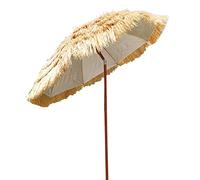 CLSDRZC 1.8m 8 Ribs Wood Umbrella, Round Garden Hawaiian Style Water Repellent with Crank Handle For Beach/Pool/Patio Outdoor Parasol Sun Shade