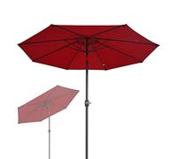 CLSDRZC 1pcs, Garden Parasol, Round Heavy Duty Outdoor Sun Umbrella with Tilt Function, Wine Red, Dark Green, Beige, Khaki, D2.7M*H2.5M, for Backyard Pool Market Balcony, Patio Umbrell
