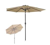 CLSDRZC 1pcs, Garden Parasol, Round Heavy Duty Outdoor Sun Umbrella with Tilt Function, Wine Red, Dark Green, Beige, Khaki, D2.7M*H2.5M, for Backyard Pool Market Balcony, Patio Umbrell