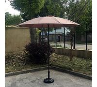 CLSDRZC 2.17m Outdoor Round Parasol Iron Umbrella Pole, Height Adjustable, Garden Umbrella/Rainproof/Sun Shade, For Pavilion/Balcony/Terrace/Coffee Table/Beach Parasol,Dark Green