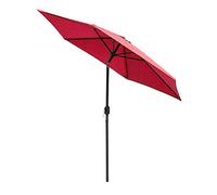 CLSDRZC 2.4M/7.9ft Tilt Garden Umbrella Parasol, Canopy Sunshade Foldable UV Resistant Aluminum Crank for Balcony Terrace Garden Outdoor Umbrella Sun Shade Shelter Good(3-A)