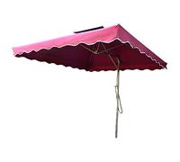 CLSDRZC 2.5 * 2.5m Square Cantilever Hanging Umbrella, Canopy Sun Shade Banana Parasol with Cross Base Sun Protection for Outdoor/Gardens/Balcony/Patio Tent Parasol Good(Red-A)
