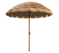 CLSDRZC 2.5m/8.2ft Hawaii Parasol,Artificial Straw Umbrella with Crank Tilt and 8 Ribs,for Garden Beach Terrace Pool Outdoor NO Base