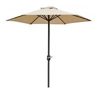 CLSDRZC 2m/6.6ft Small Patio Garden Parasol,Balcony Table with Hand Crank,6 Ribs,Outdoor Sun Shade Umbrella Parasol for Backyard,Pool