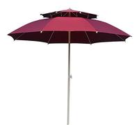 CLSDRZC 3.0m/9.8ft UV Protection Patio Umbrella with 8 Ribs,Round Double Garden Parasol Umbrella,Good Sun Protection,for Beach Pool Terrace
