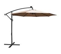 CLSDRZC 3.0M Cantilever Parasol Hanging Outdoor Large Garden Terrace Umbrella with Adjustable Tilt Angle Wide Metal Pole