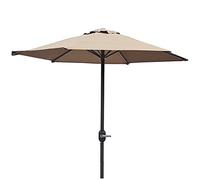 CLSDRZC 6.6ft/8ft Patio Umbrella Outdoor 6 RibsWaterproof and Sun-Proof Round Garden Table Parasol UPF50+ for Market,Coffee Shop,Beache,White/Beige/Wine Red/Green/Brown