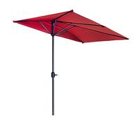 CLSDRZC 8.2Ft Shade Half Sun Umbrella with Crank Handle Outdoor Parasol Easy to Assemble for Home Garden, Lawn, Market,Pool & Backyard Rectangular