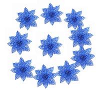 CLSDRZC 8cm 10 unids/Set Flores Brillo cumpleaños miércoles Fiesta Navidad decoración árboles decoración del hogar Flores Artificiales de Verano