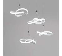 CLSDRZC Acrylic Aluminum Led Chandelier Living Room Bedroom New White Warm White Ceiling Lamp,White Light-4 Heads