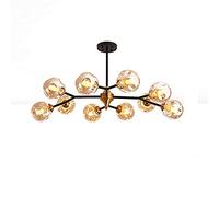 CLSDRZC Adjustable Chandelier Lighting,Luxurious Branch Magic Bean E27 Chandelier,During Lamp Light Fixture For Bar Living Room, Magic Bean Chandelier-Smoke Gray 10 Head