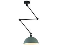CLSDRZC Adjustable Folding Chandelier,Ceiling Lighting Bedroom Bedside Chandelier,E27 Nordic Button Chandelier, Creative Dining Room During-Green 30 * 135