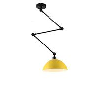 CLSDRZC Adjustable Folding Chandelier,Ceiling Lighting Bedroom Bedside Chandelier,E27 Nordic Button Chandelier, Creative Dining Room During-Yellow 30 * 135