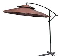 CLSDRZC Beach Adjustable Angle, Heavy Iron Bracket, Double Top Cover, Circulation Ventilation, Banana Terrace Parasol, Market Umbrella, Garden Umbrella，Wine Red
